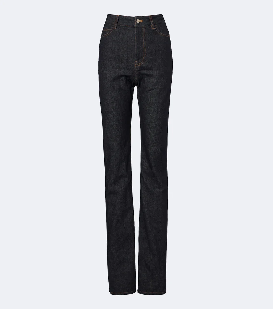High-rise slim jeans