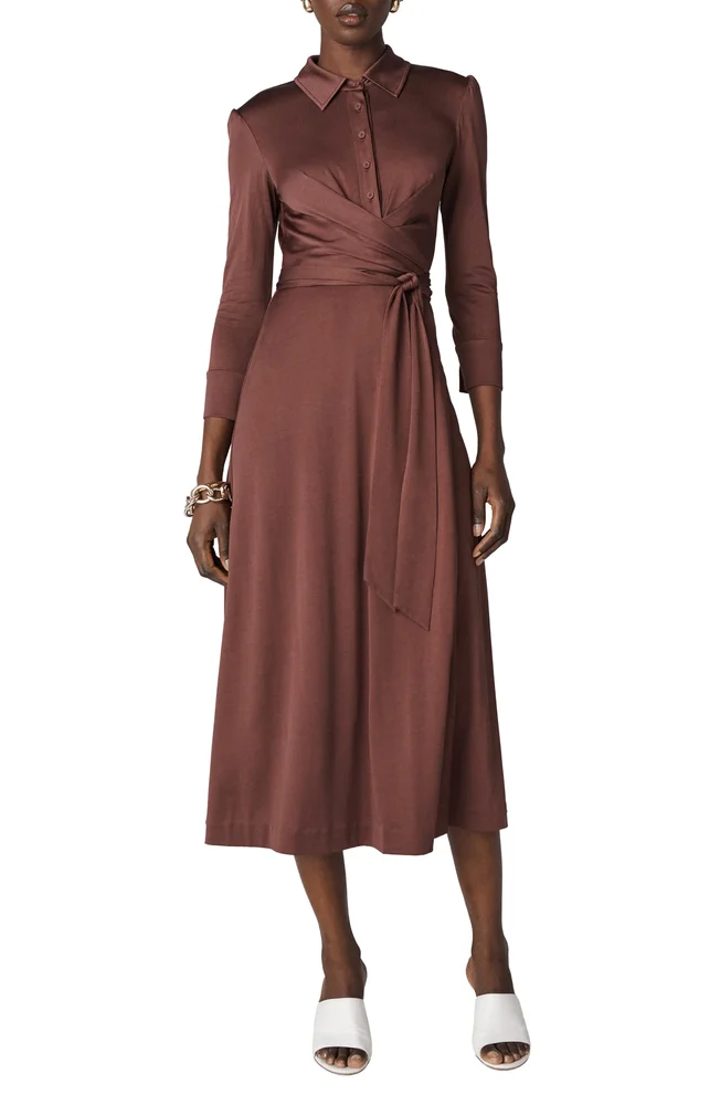 Sana Wrap Shirtdress