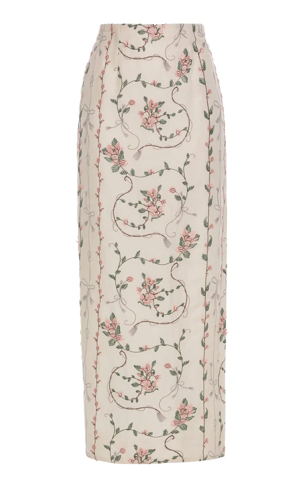 Lirica Navegante Linen Maxi Skirt