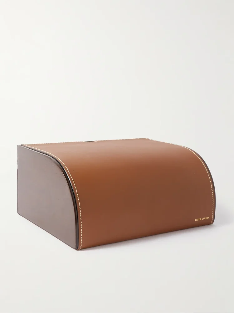 Brennan Leather and Teakwood Writer's Box