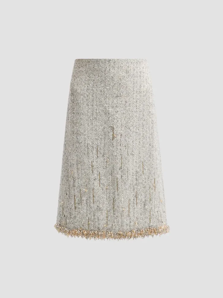Edith Tweed Knee-Length Skirt