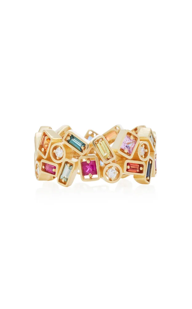 Inlay Collection Rainbow Sapphire Ring