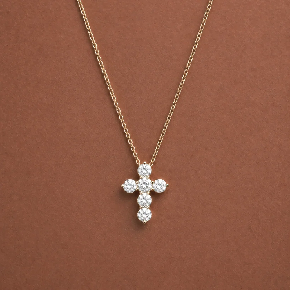 Mini Diamond Cross Necklace
