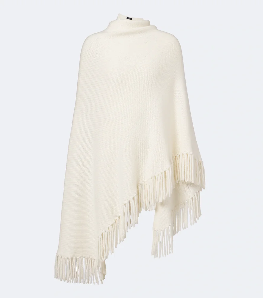 Duchess fringed cashmere poncho