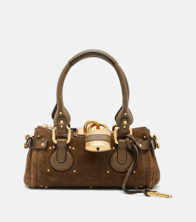 Paddington Small suede shoulder bag
