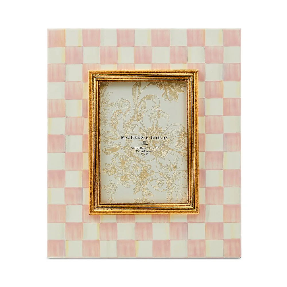 Rosy Check Picture Frame, 5" x 7"