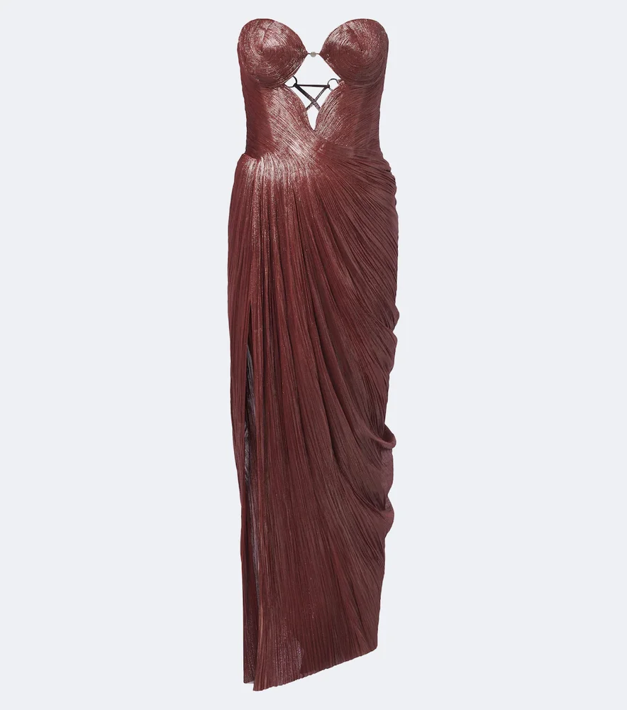 Huda metallic corset gown