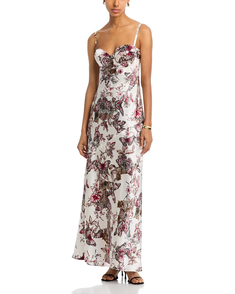 Sayla Bias Cut Silk Maxi Dress