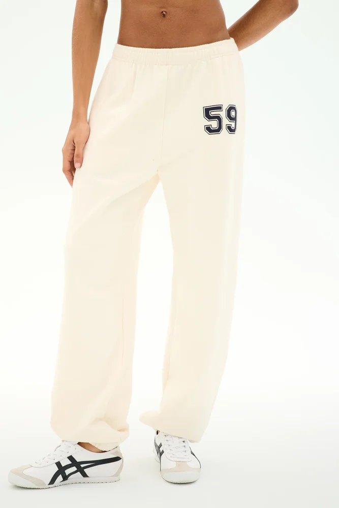 Serena French Terry Oversized Sweatpant - Creme/59