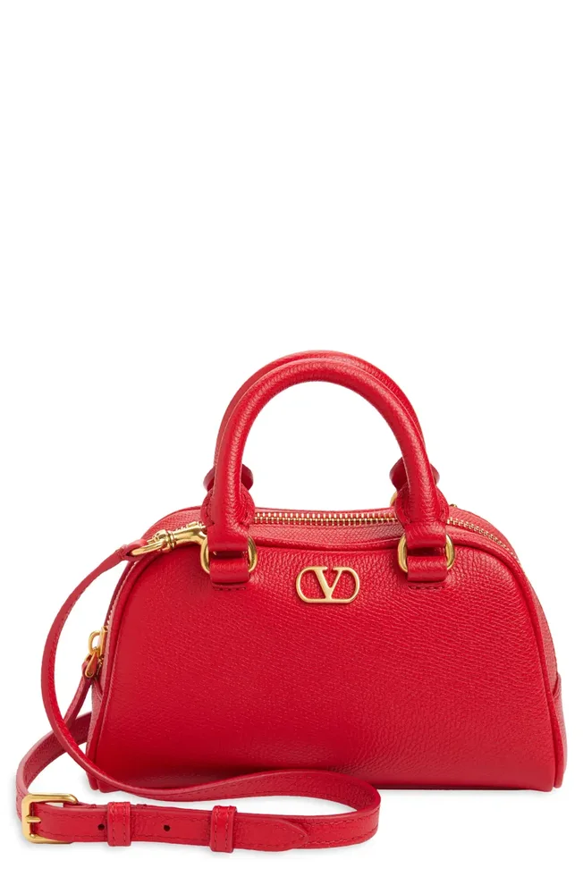 Mini Dome VLOGO Signature Top Handle Bag