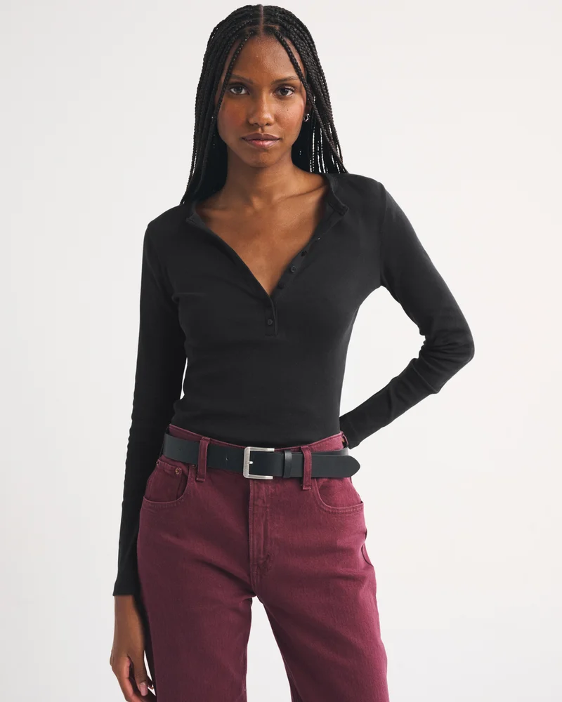 100% Cotton Henley