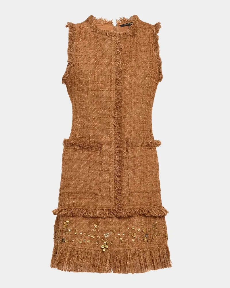 Rives Sequin-Embellished Tweed A-Line Mini Dress