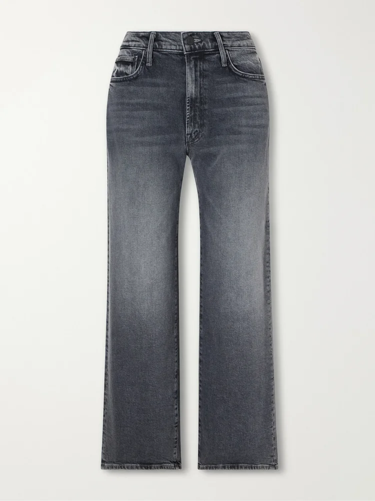 The Dodger Flood cropped mid-rise straight-leg jeans