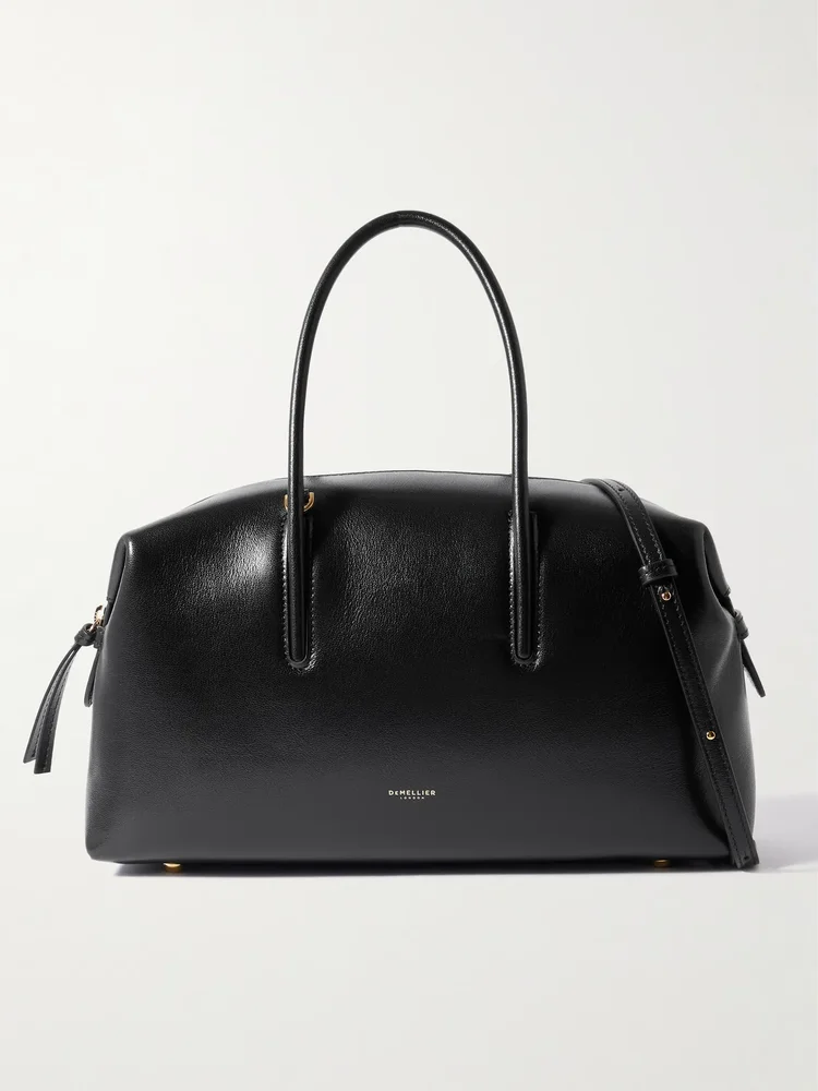 The Stockholm midi textured-leather tote