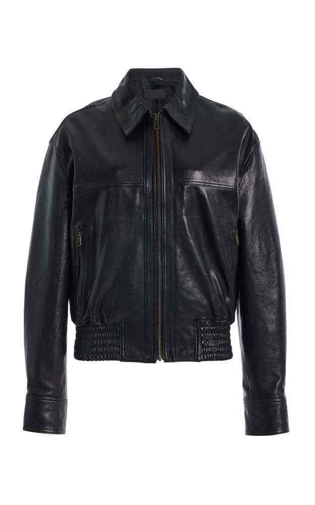 Aime Leather Bomber Jacket