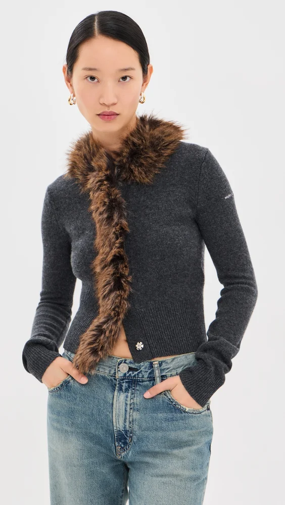 Faux Fur Lined Cardigan