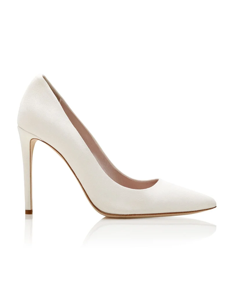 Rebecca Ivory Suede High Heel