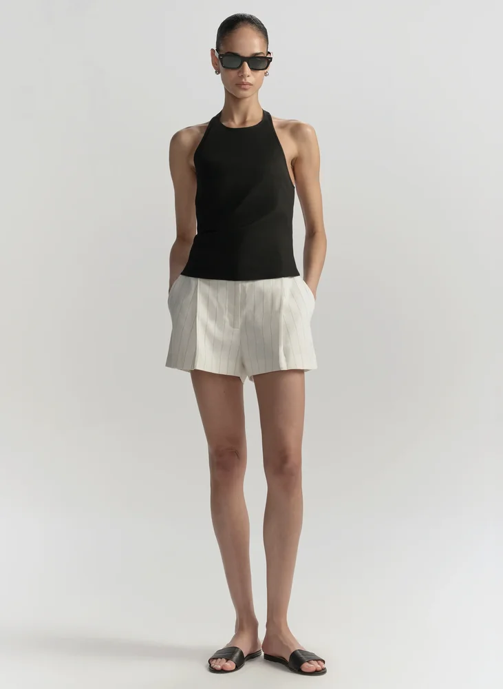 Winston Linen Pinstripe Short