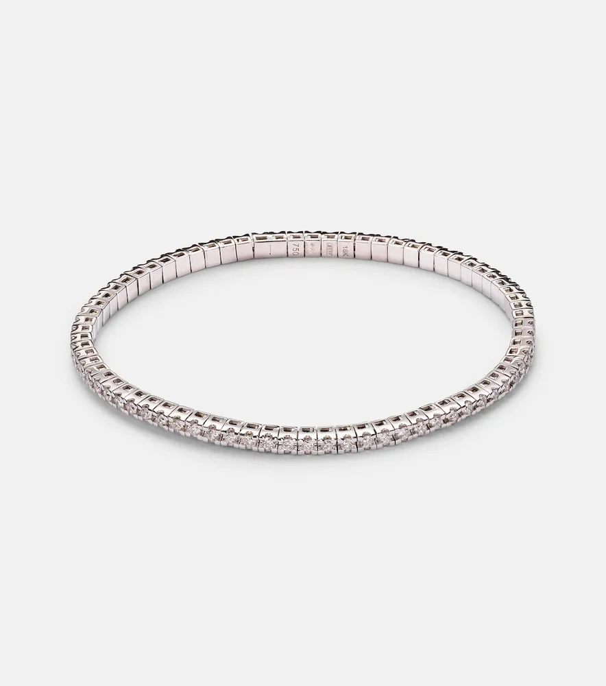 18kt white gold tennis bracelet with diamonds