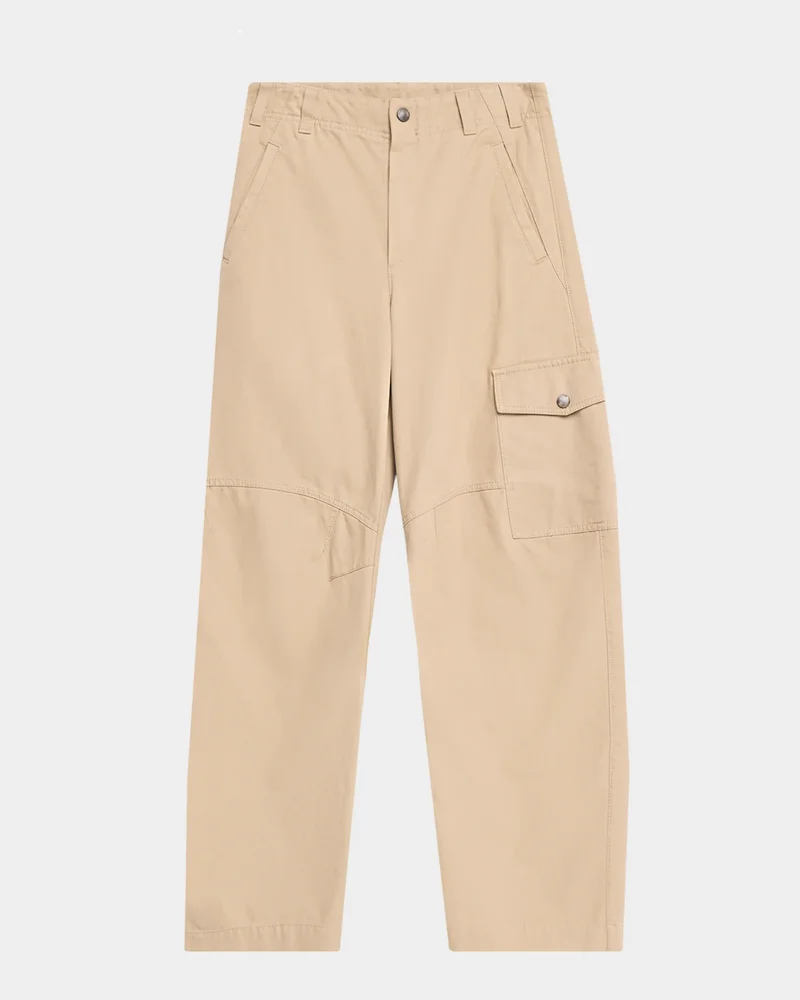 Washed Cotton Cargo Pants