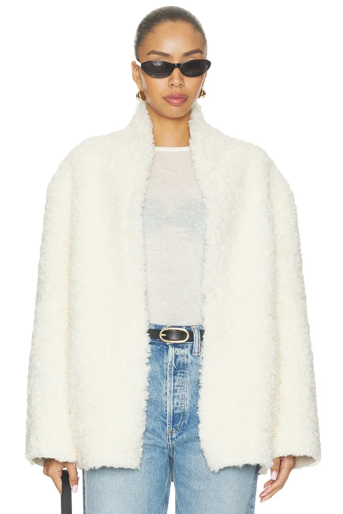 Manuela Shawl-collar Shearling Jacket