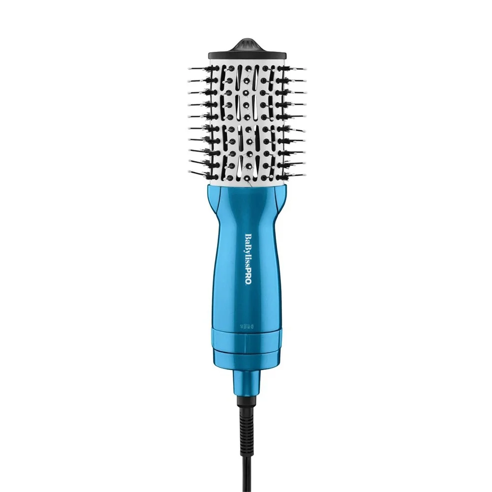 Nano Titanium Compact Hot Air Straightening Brush, Blue