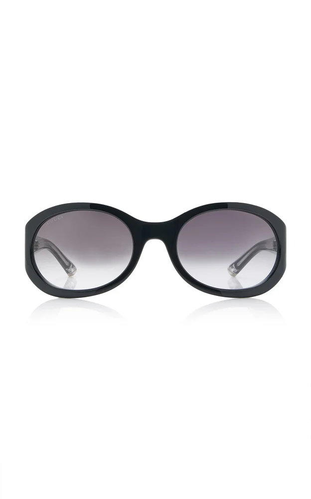 Round-Frame Acetate Sunglasses