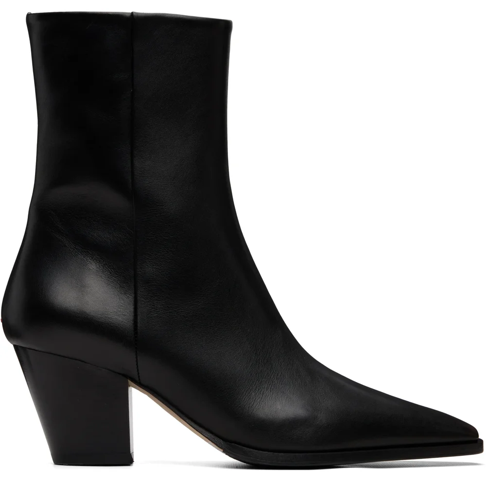 Black Hedvig Cowboy Ankle Boots