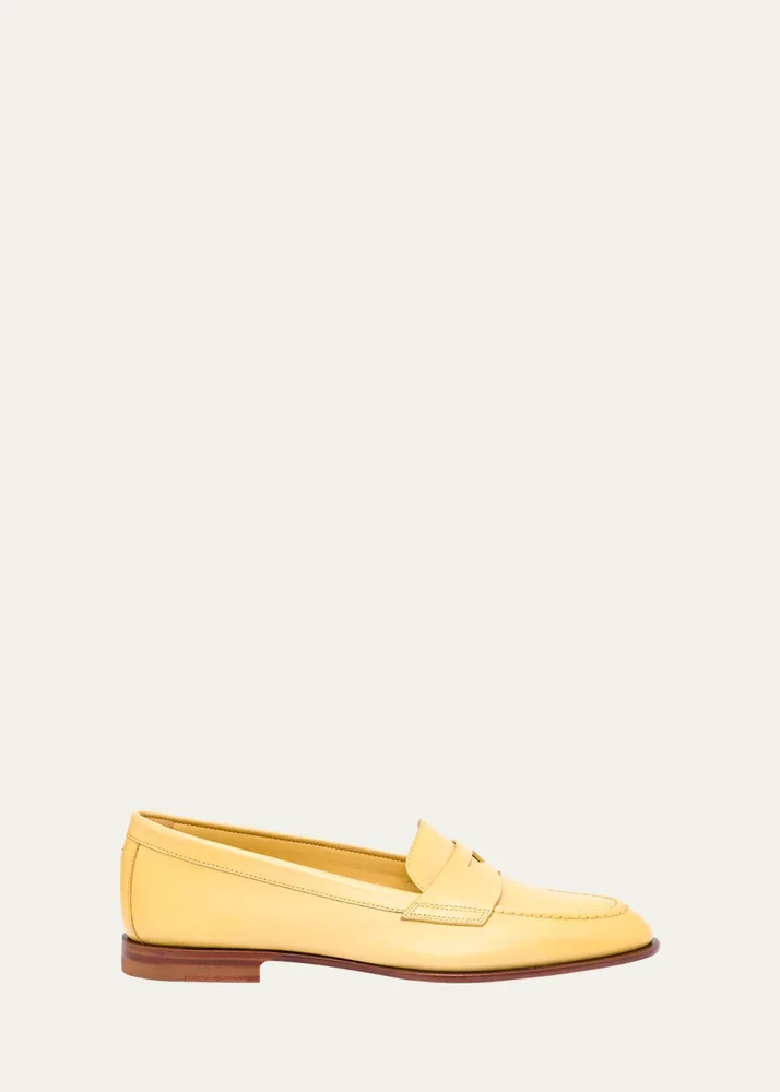 Calfskin Leather Penny Loafers