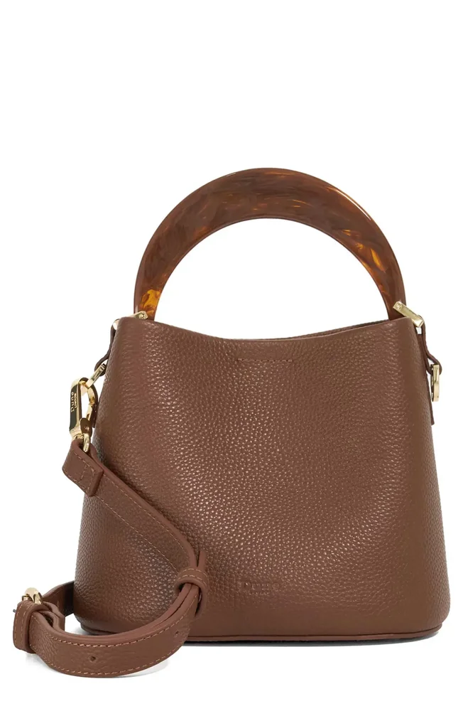 Dharla Leather Top Handle Bag