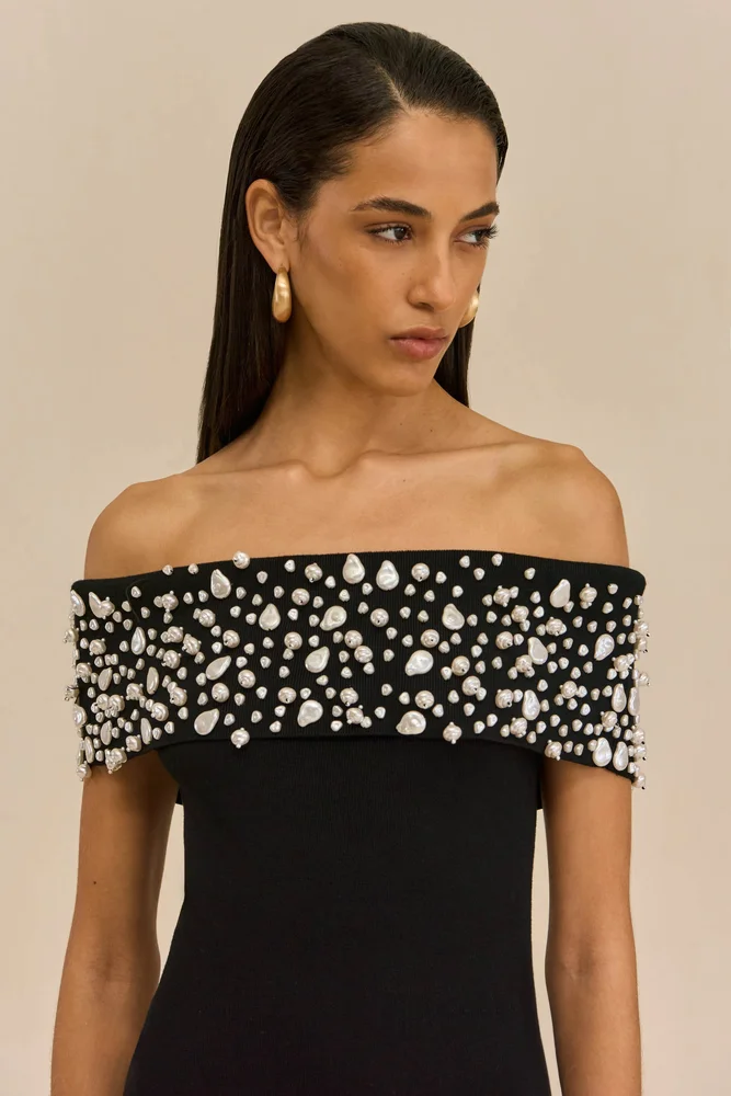 SUZIE KNIT DRESS - BLACK
