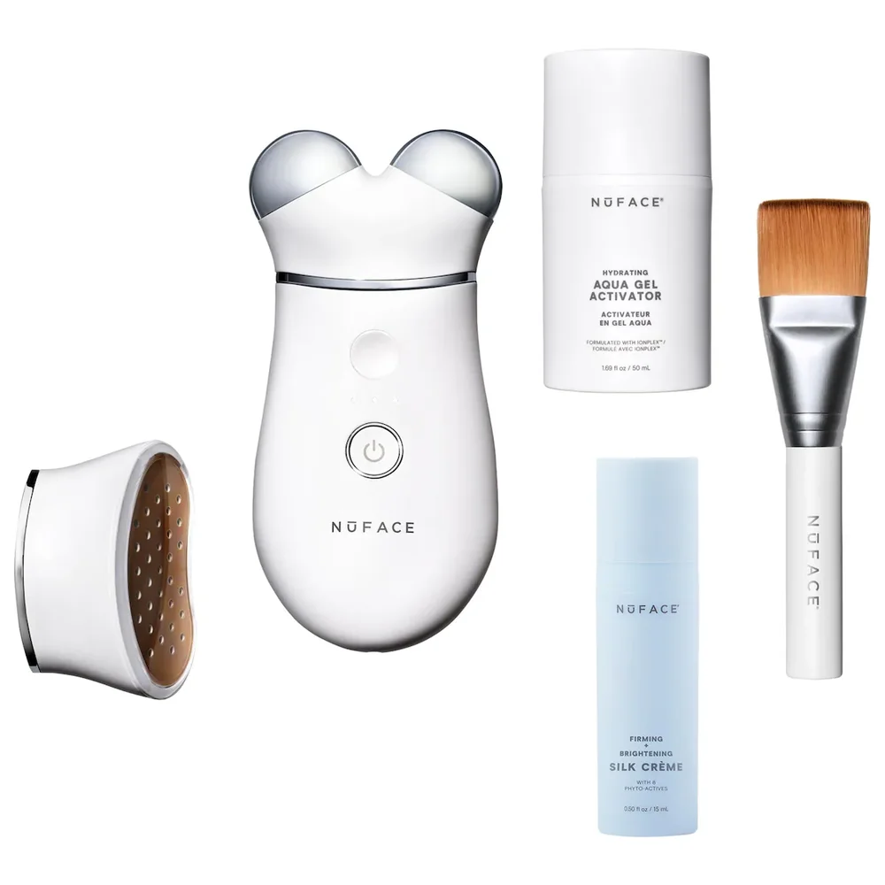 NUFACE Trinity+ Microcurrent + LED Red Light Wrinkle Reducer Device Bundle