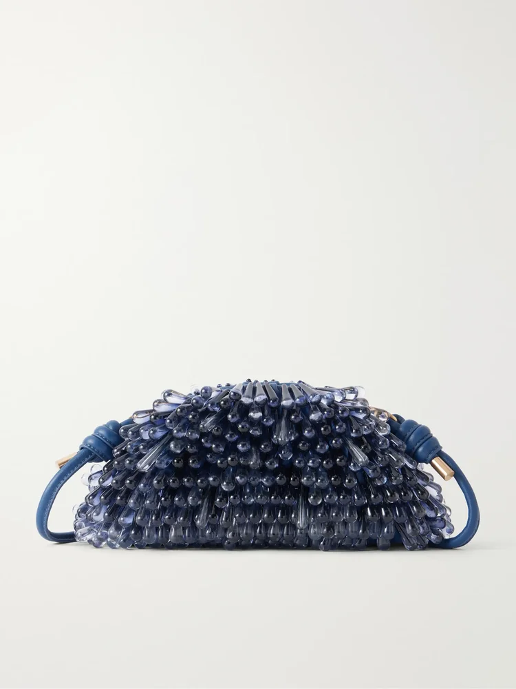 Jaala Nano Beaded Leather Clutch