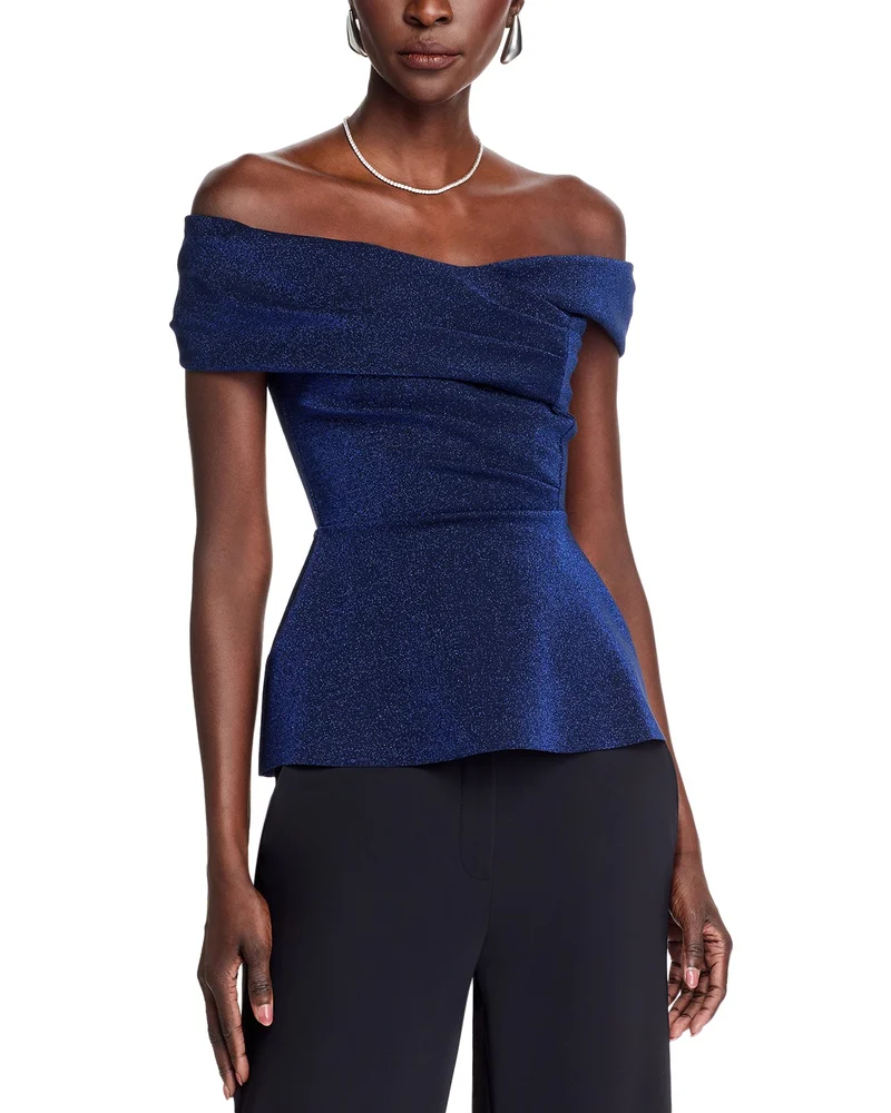 Mique Shimmer Off The Shoulder Top