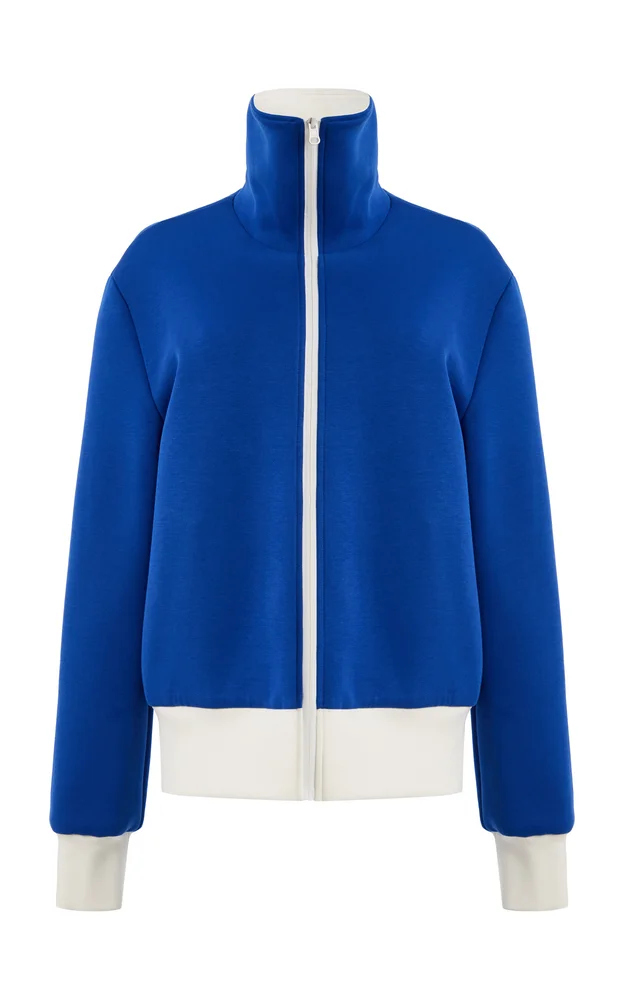 Reversible High-Neck Jersey Jacket