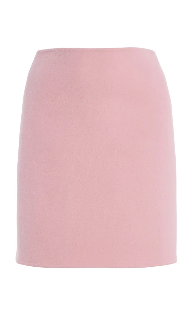 Double-Face Virgin-Wool Mini Skirt
