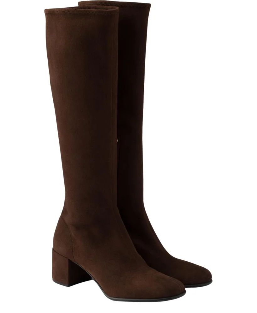 Stretch Suede Boots