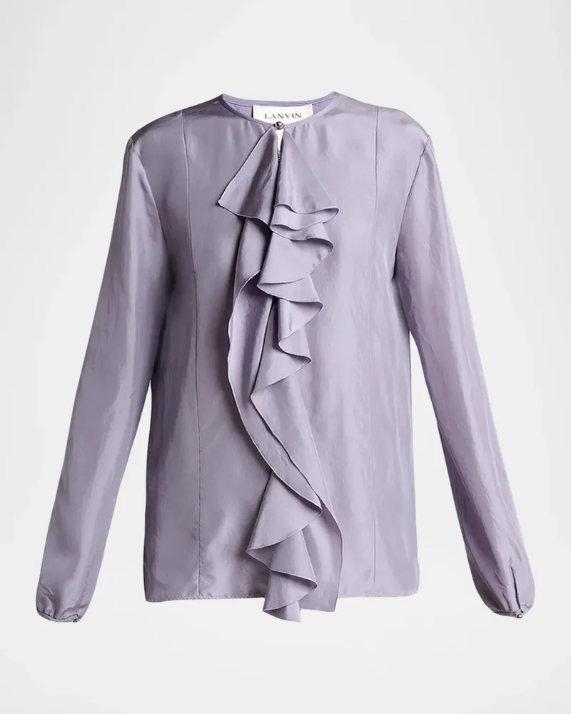 Pussy-Bow Silk Blouse
