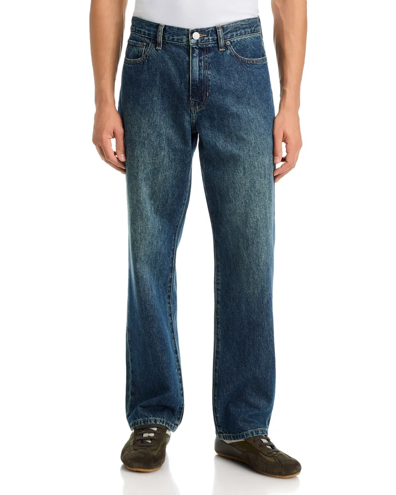 Jair Dark Tint Relaxed Straight 32" Jeans in Dark Indigo