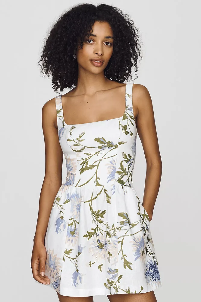 thereformation Reformation Janu 100% Linen Mini Dress
