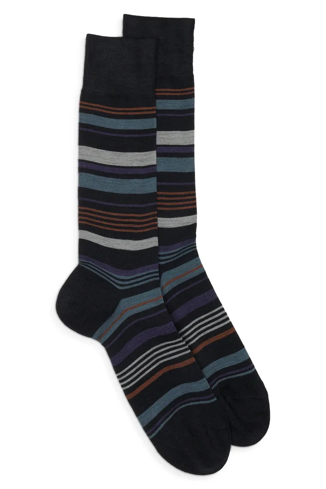 Hamnet Stripe Wool Blend Dress Socks