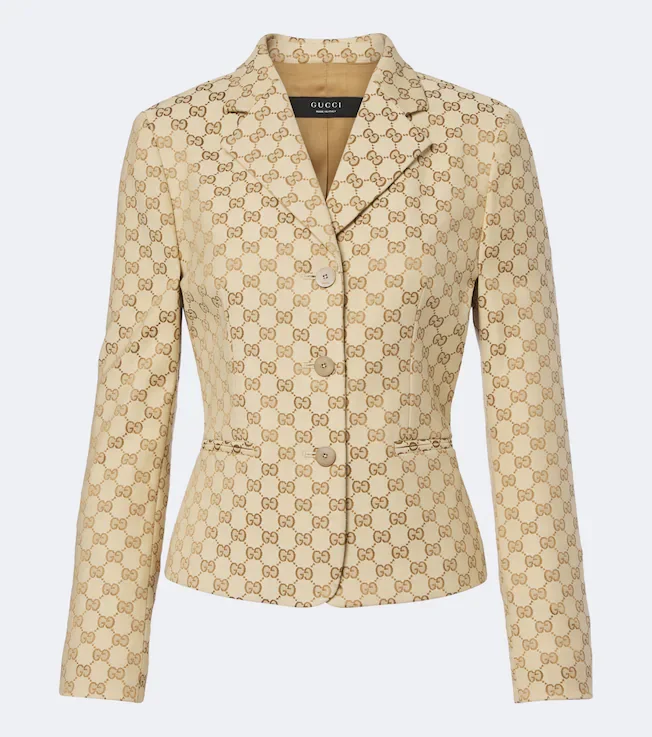 GG canvas cotton-blend blazer
