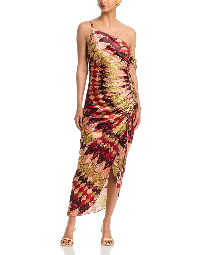 Elliana Silk One Shoulder Dress