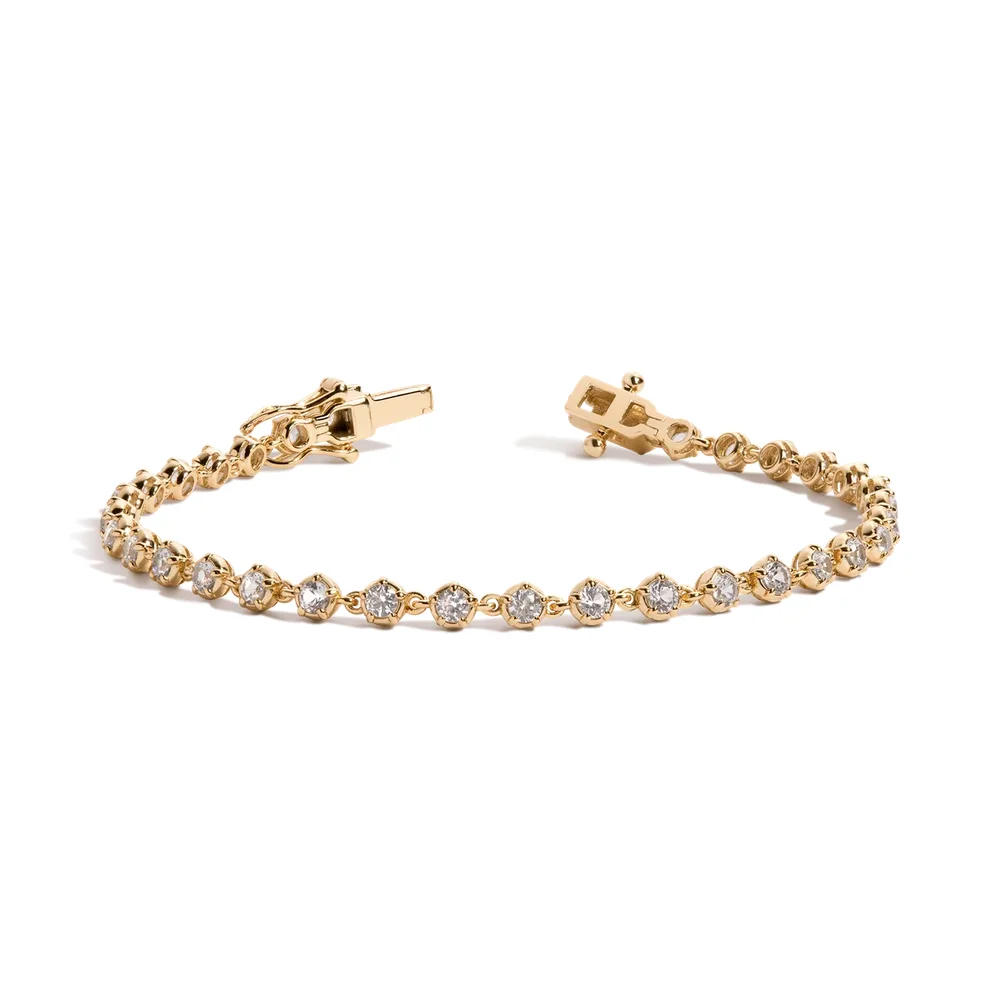 Lab Grown Diamond Georgian Tennis Bracelet