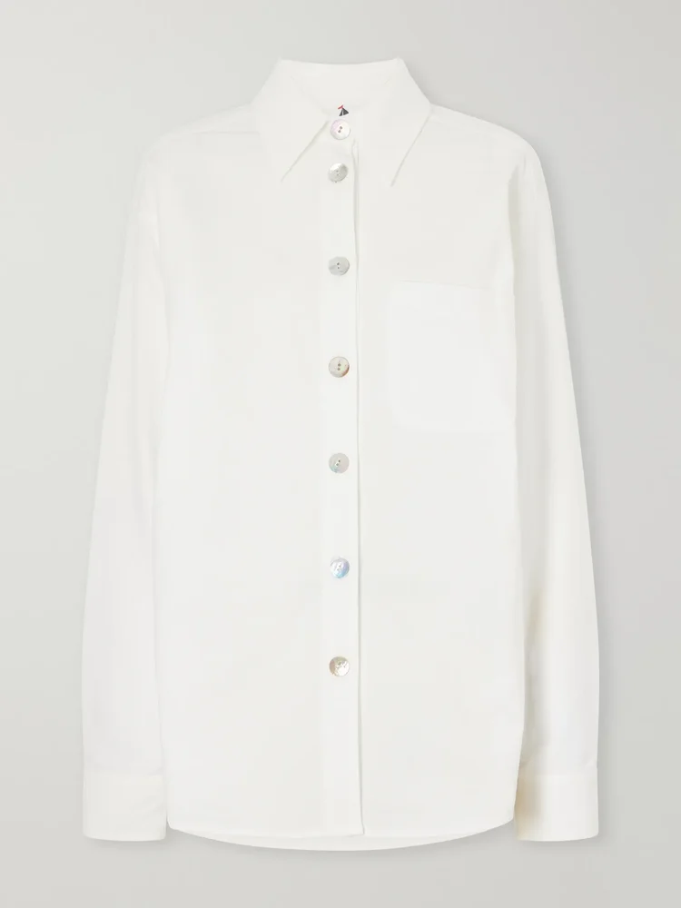 Gathered cotton shirt