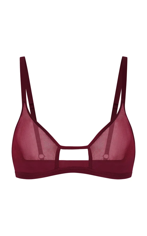 Sieve Cutout Micromesh Bralette