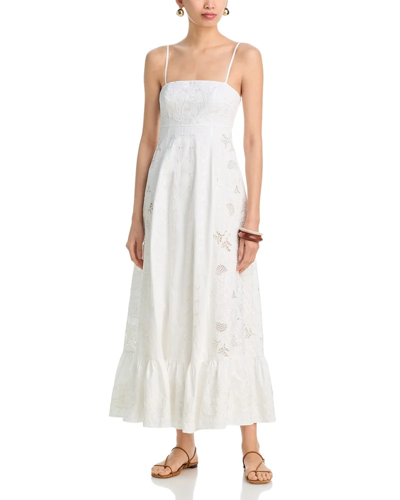 Embroidered Poplin Maxi Dress - Exclusive