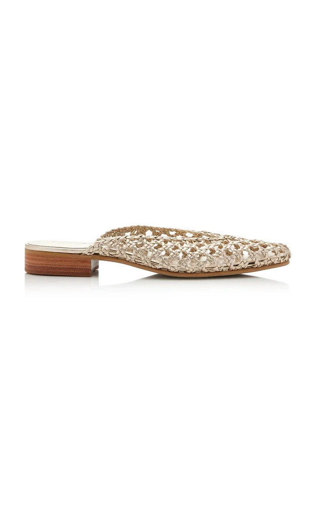 Exclusive La Isla Faye Woven Leather Mules