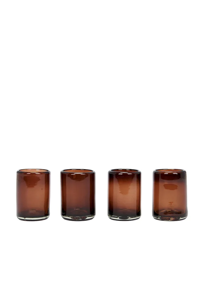 Set Of 4 Tamarind Shot Glasses