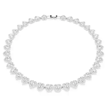 Ariana Grande x Swarovski necklace, Mixed cuts, Heart, White, Rhodium plated
